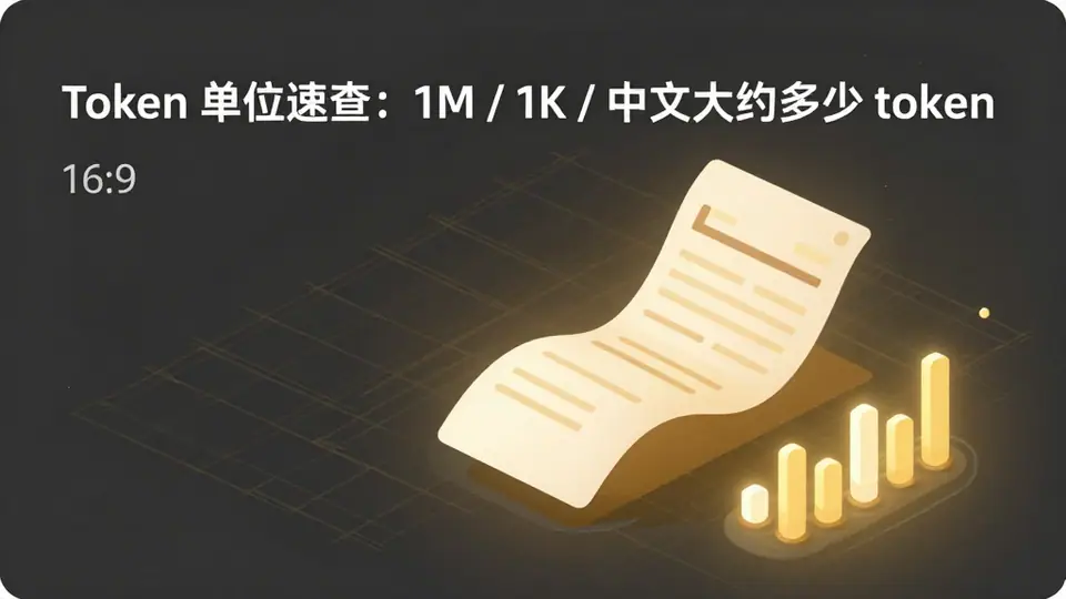 封面:Token 单位速查:1M / 1K / 中文大约多少 token