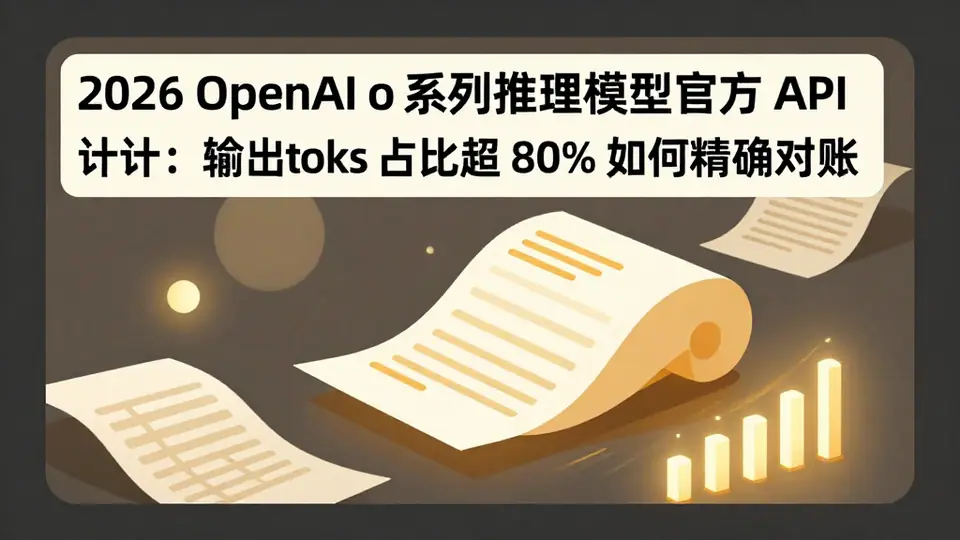 封面:2026 OpenAI o 系列推理模型官方 API 计费:输出 tokens 占比超 80% 如何精确对账
