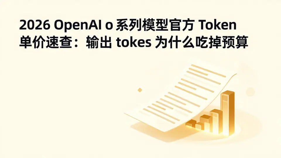 封面:2026 OpenAI o 系列模型官方 Token 单价速查:输出 tokens 为什么吃掉预算