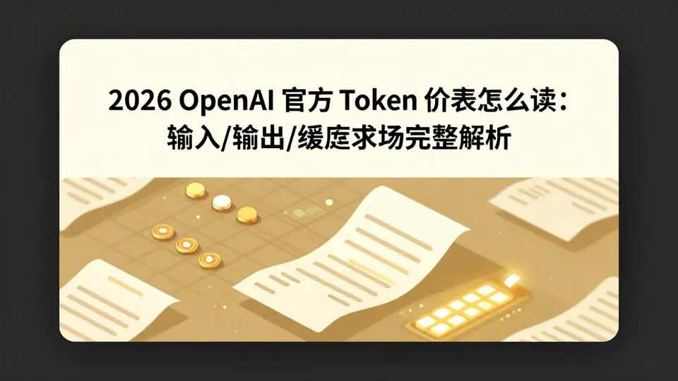 封面:2026 OpenAI 官方 Token 价表怎么读:输入/输出/缓存字段完整解析