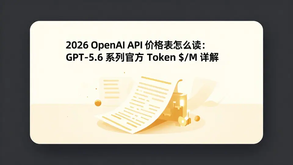 封面:2026 OpenAI API 价格表怎么读:GPT-5.6 系列官方 Token $/M 详解