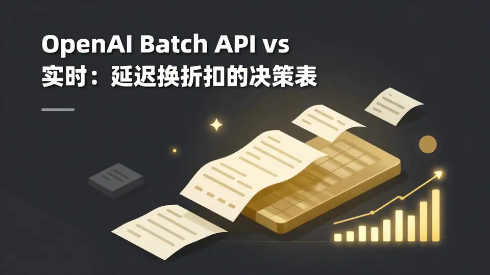 封面:OpenAI Batch API vs 实时:延迟换折扣的决策表