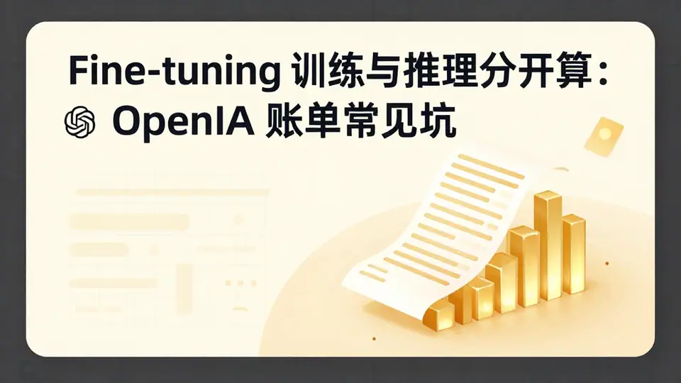 封面:Fine-tuning 训练与推理分开算:OpenAI 账单常见坑