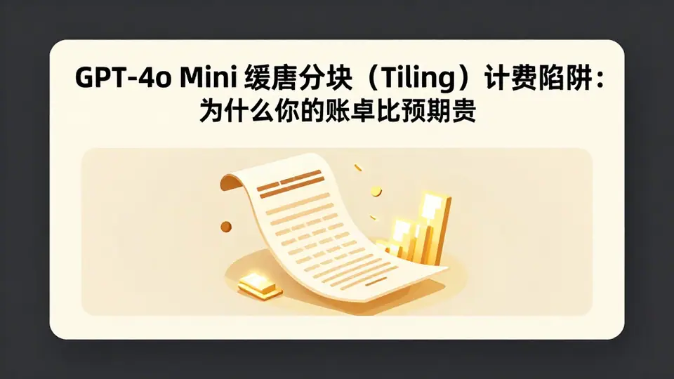 封面:GPT-4o Mini 缓存分块(Tiling)计费陷阱:为什么你的账单比预期贵