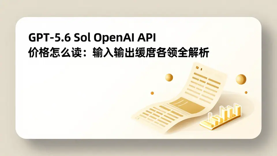 封面:GPT-5.6 Sol OpenAI API 价格怎么读:输入输出缓存字段全解析