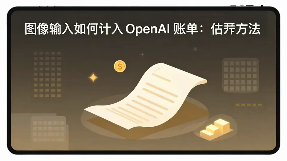 封面:图像输入如何计入 OpenAI 账单:估算方法