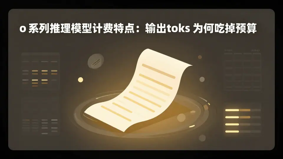 封面:o 系列推理模型计费特点:输出 tokens 为何吃掉预算
