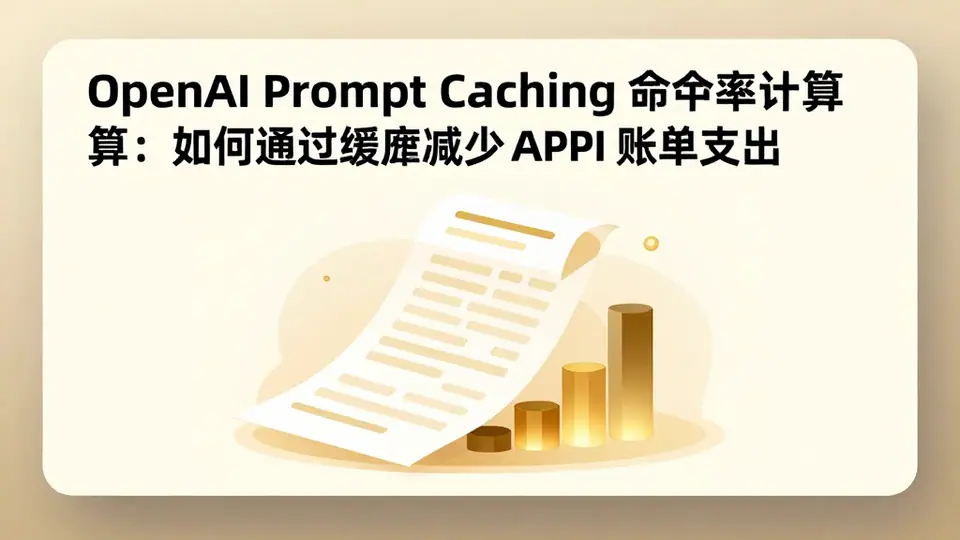 封面:OpenAI Prompt Caching 命中率计算:如何通过缓存减少 API 账单支出