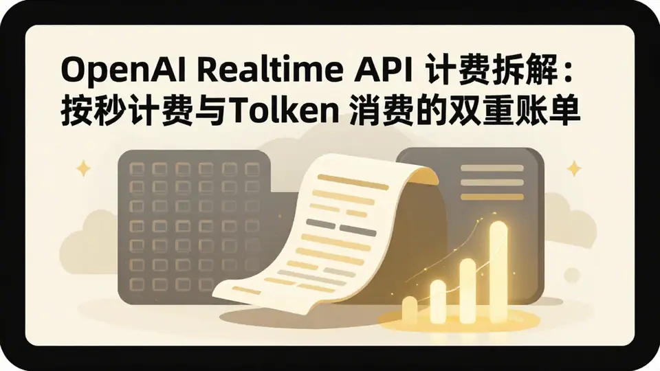 封面:OpenAI Realtime API 计费拆解:按秒计费与 Token 消耗的双重账单