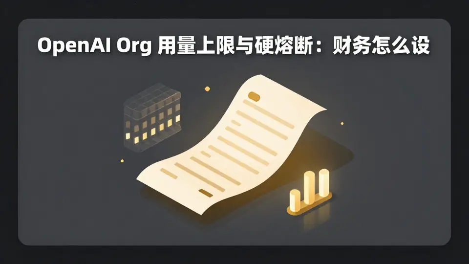 封面:OpenAI Org 用量上限与硬熔断:财务怎么设