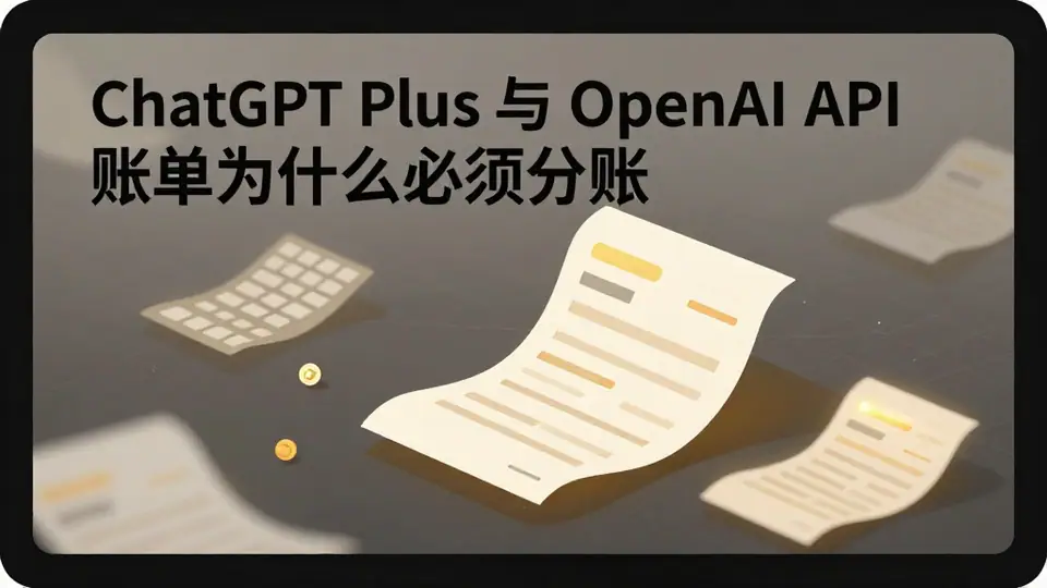 封面:ChatGPT Plus 与 OpenAI API 账单为什么必须分账