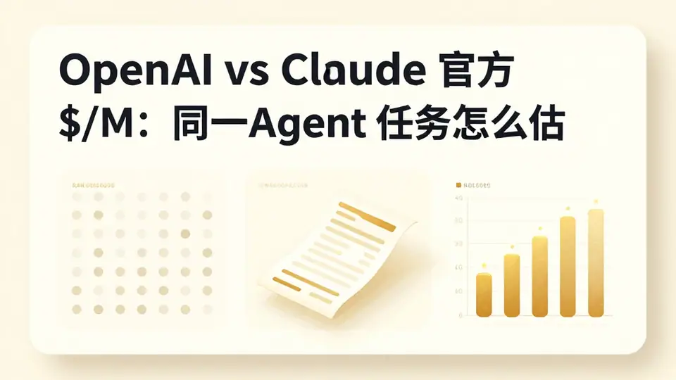 封面:OpenAI vs Claude 官方 $/M:同一 Agent 任务怎么估